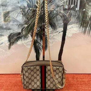 Gucci GG Pattern Clutch Sherry line